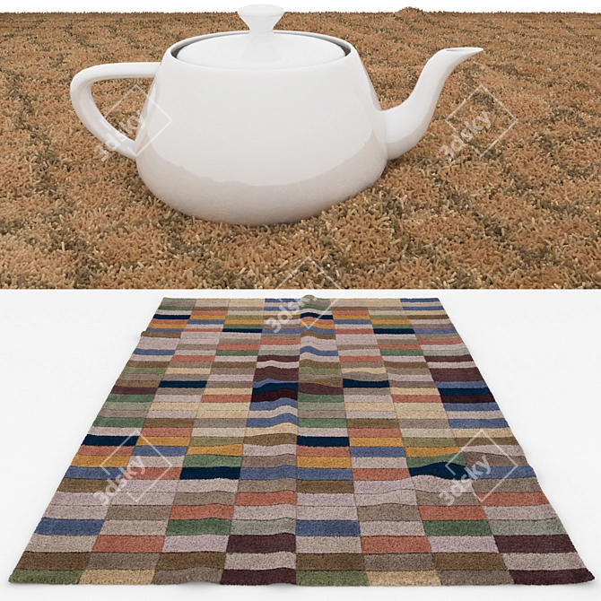 Versatile Set of 6 Rugs 3D model image 3