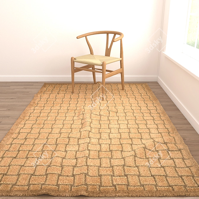 Versatile Set of 6 Rugs 3D model image 4