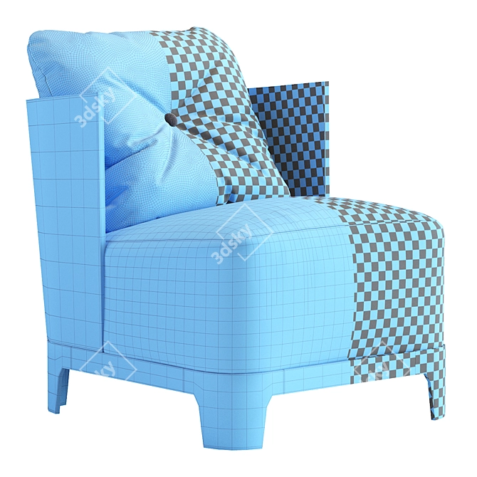 Keaton Meridiani: Italian Designed Armchair with Timeless Elegance 3D model image 6