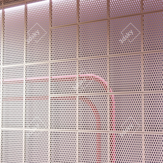 Perforated Metal Panels 3D model image 3