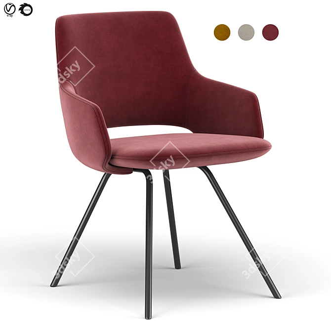 Sleek Jima Chair: Modern Design 3D model image 2