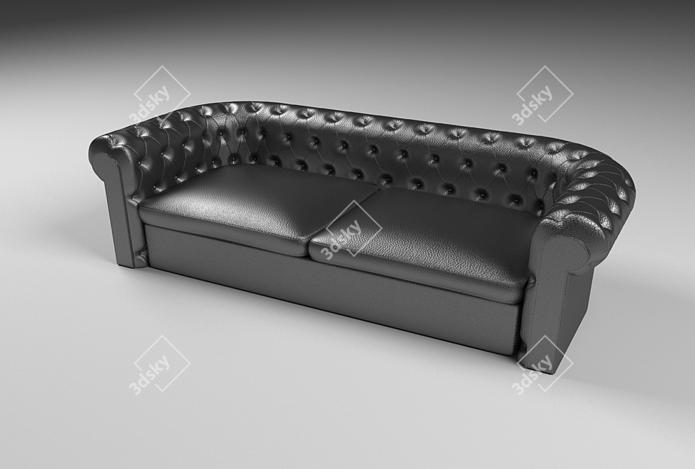 Classic Elegance: Chesterfield Sofa 3D model image 1
