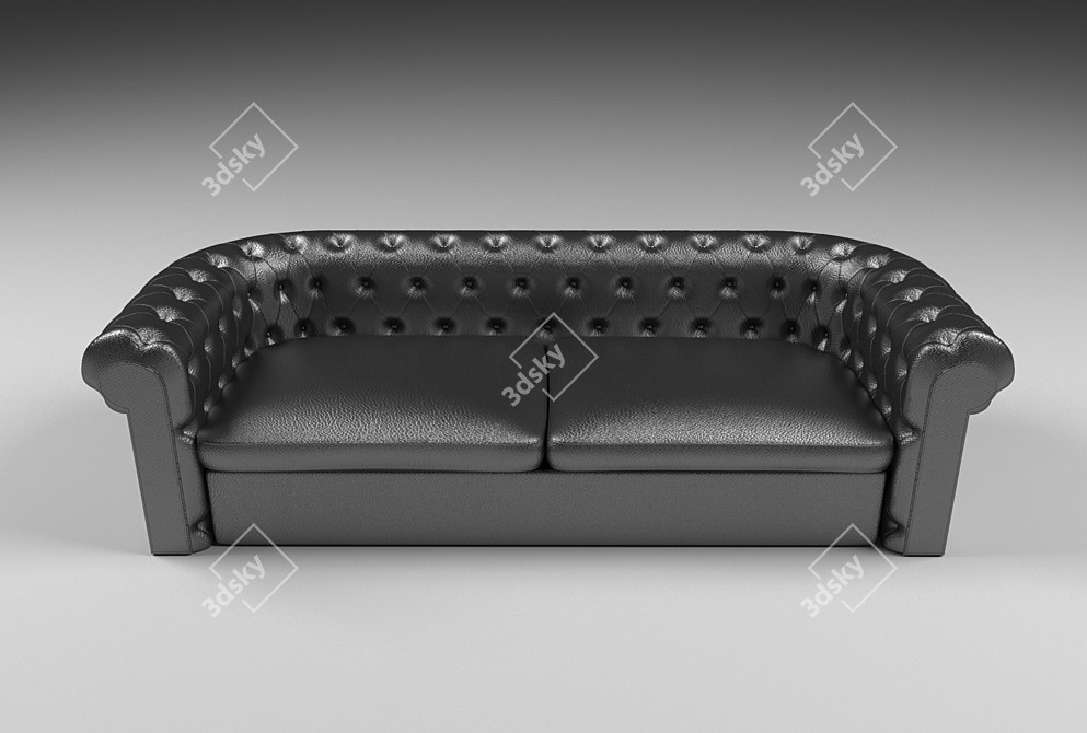 Classic Elegance: Chesterfield Sofa 3D model image 2