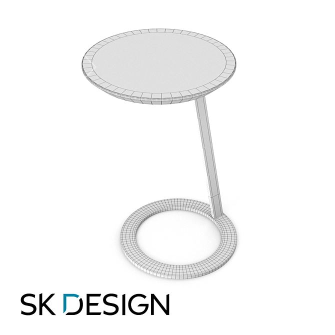 Sleek Soho Side Table 3D model image 6