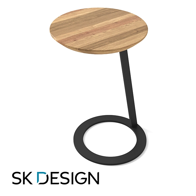 Sleek Soho Side Table 3D model image 7