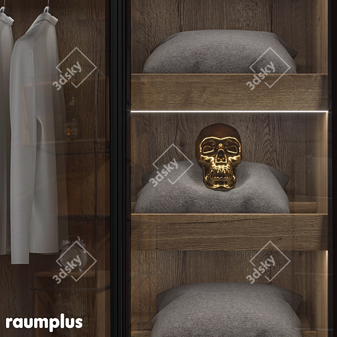 Versatile Hinged Cabinet with RPE Sistema Raumplus 3D model image 12