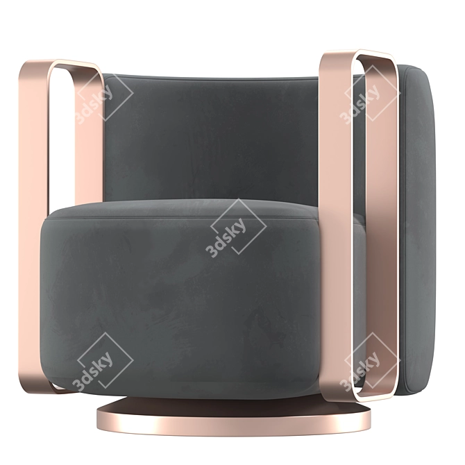 Fendi Kelly Elegant Bracelet Armchair 3D model image 1