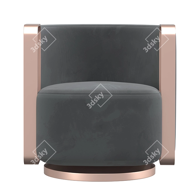 Fendi Kelly Elegant Bracelet Armchair 3D model image 3