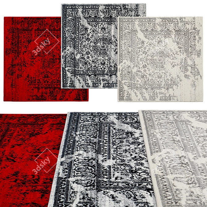 Modern Square Rugs Collection 3D model image 1