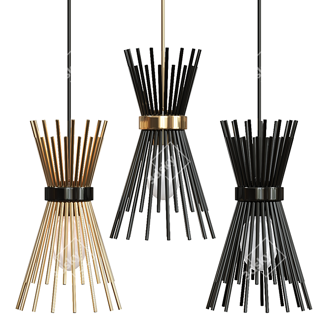 Modern Pendant Light - 35cm 3D model image 1