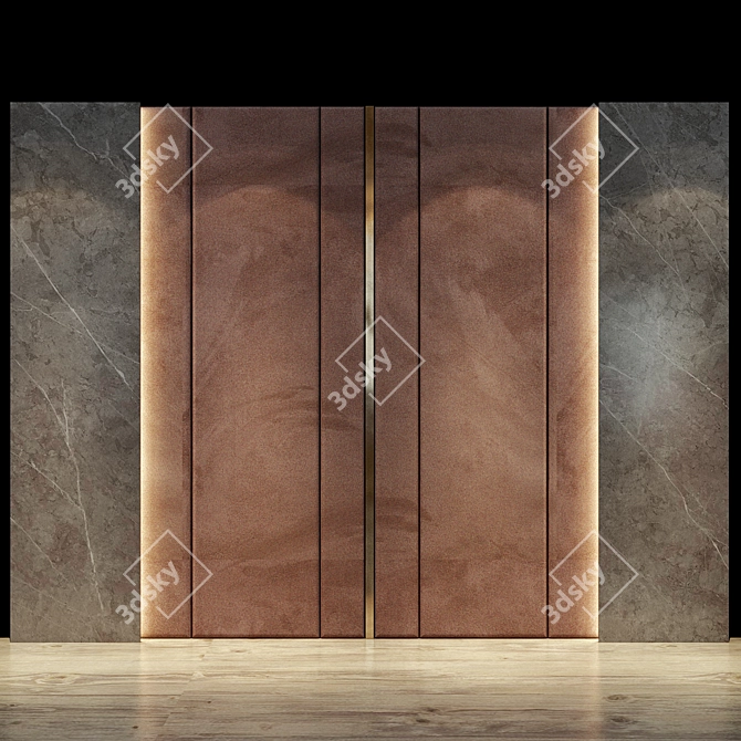 Modern 3D Wall Panel 3D model image 1