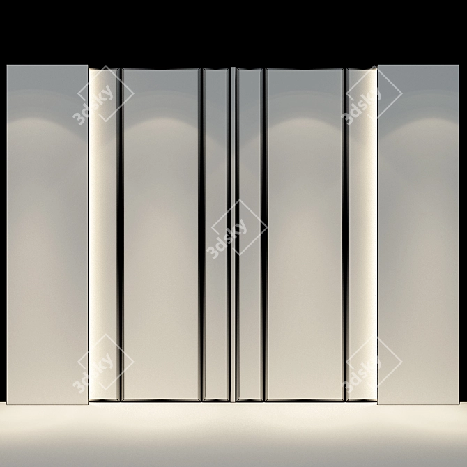 Modern 3D Wall Panel 3D model image 2