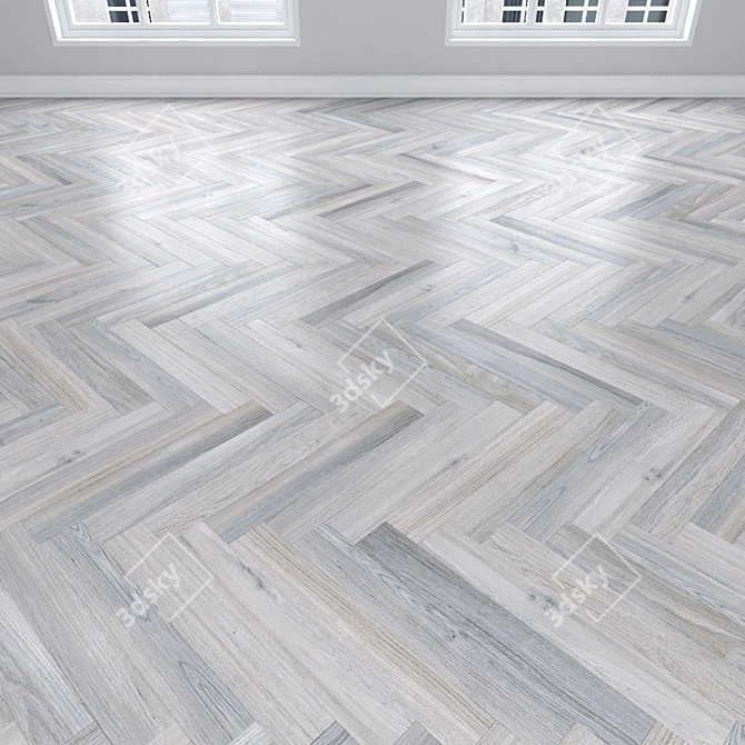 Oak Parquet: Herringbone, Linear, Chevron 3D model image 3