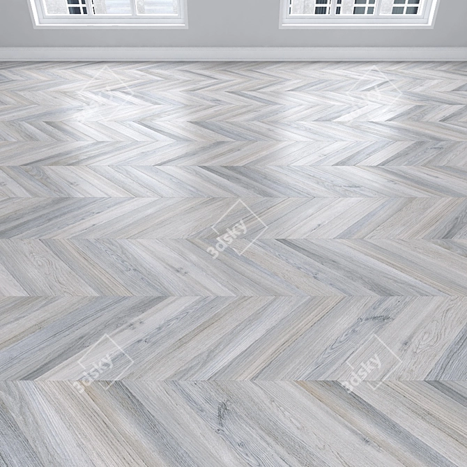 Oak Parquet: Herringbone, Linear, Chevron 3D model image 4