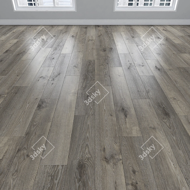 Oak Parquet: Herringbone, Linear, Chevron 3D model image 2