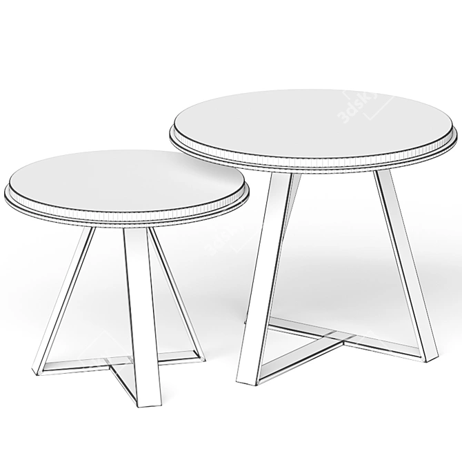 Modern Meridiani Judd Coffee Tables 3D model image 2