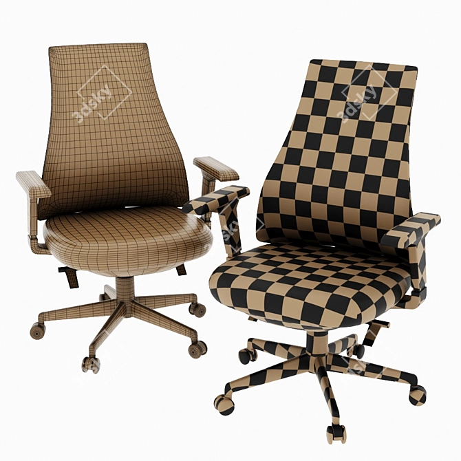 Yoriko Midback Office Chair 3D model image 4