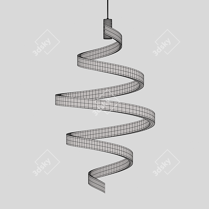 Coil Design LED Pendant 3D model image 4