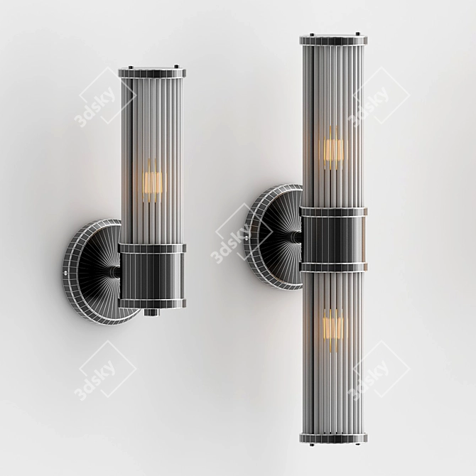 Elegant Claridges Wall Lamp 3D model image 2