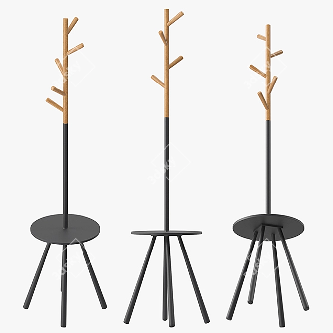 Sleek Kangleon Coat Rack 3D model image 2