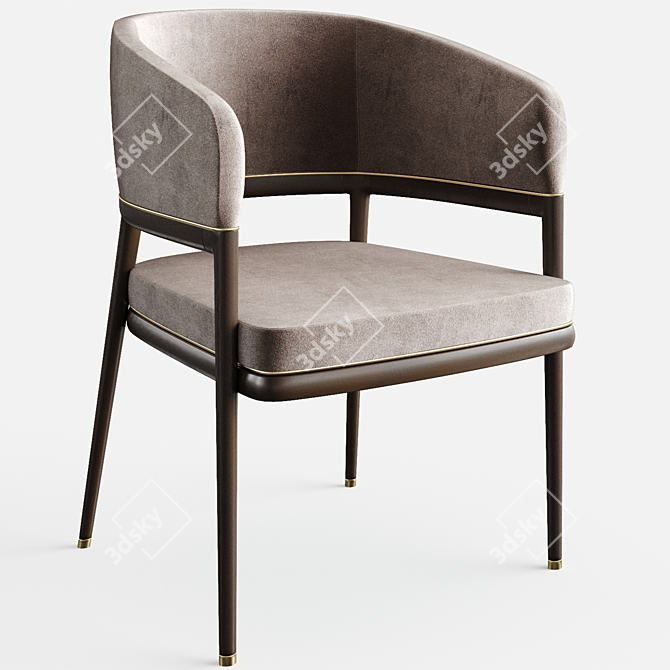 Elegant Mark Aster Dining Chair 3D model image 1