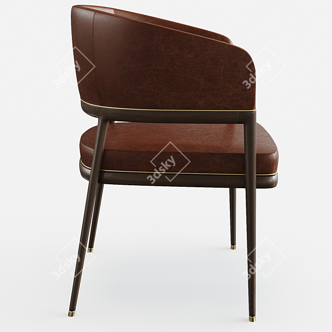 Elegant Mark Aster Dining Chair 3D model image 3