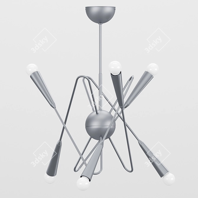 Apper Gray VI Ceiling Lamp 48cm 3D model image 1