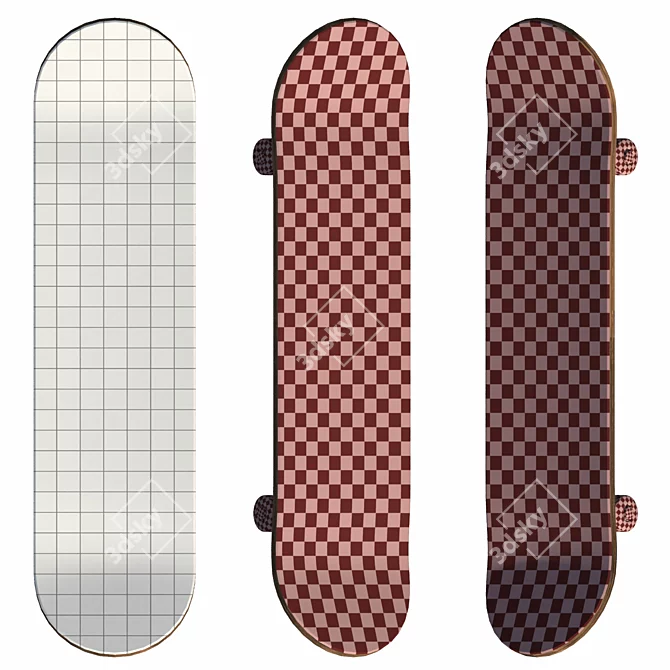 Radical Ride: Realistic Skateboard 3D model image 5