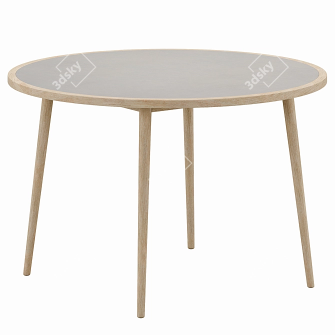 Nina Rustic Round Table 3D model image 1