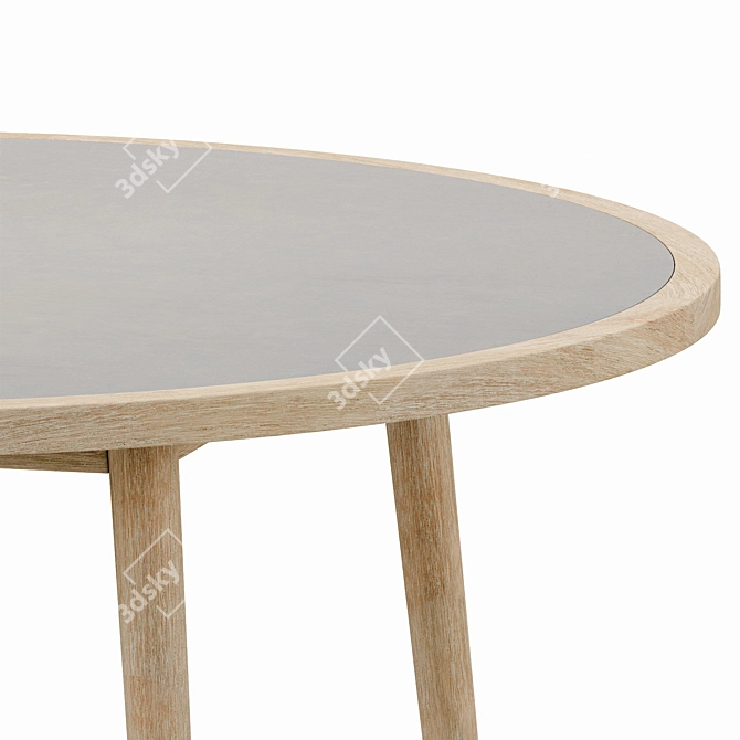 Nina Rustic Round Table 3D model image 2