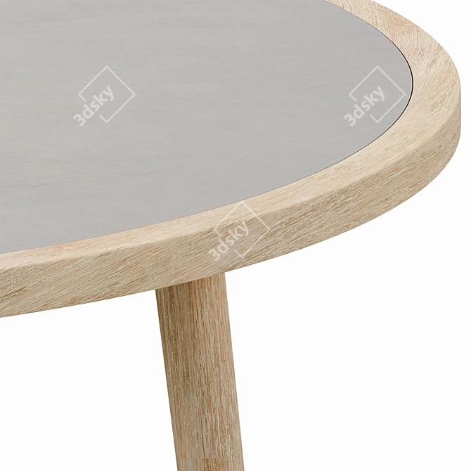 Nina Rustic Round Table 3D model image 4