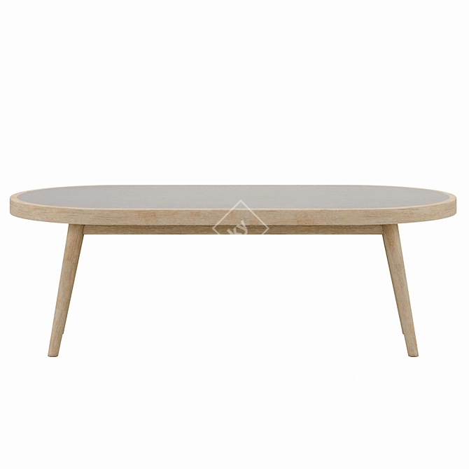 Nina Rustic Eucalyptus Coffee Table 3D model image 3