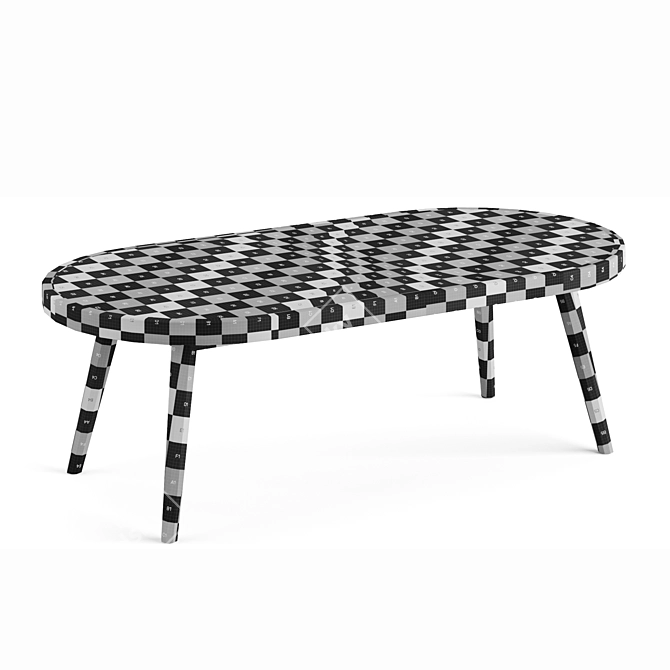 Nina Rustic Eucalyptus Coffee Table 3D model image 6