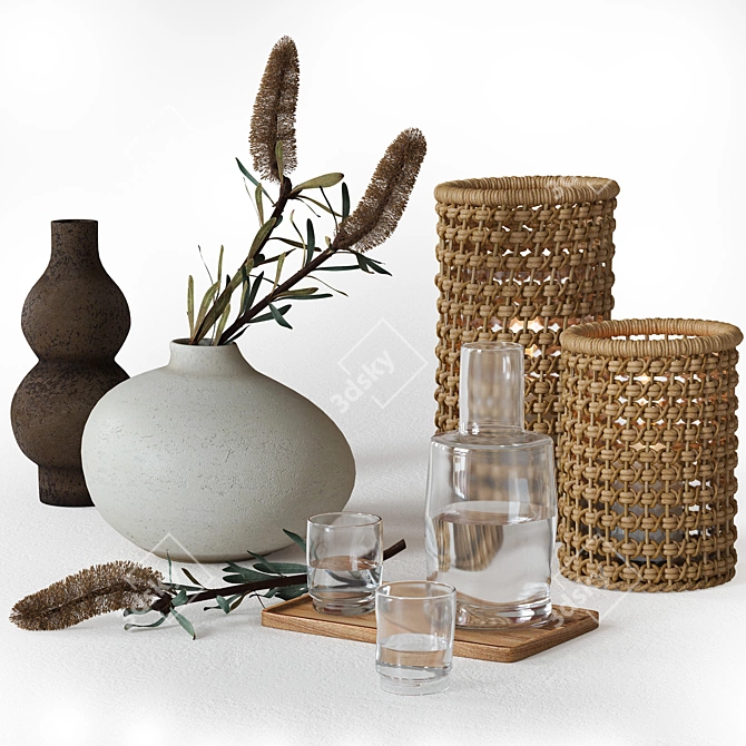 Breathtaking Banksia Home Decor Set 3D model image 7