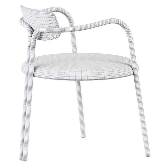 Elegant Veneto Chair: De Castelli 3D model image 3