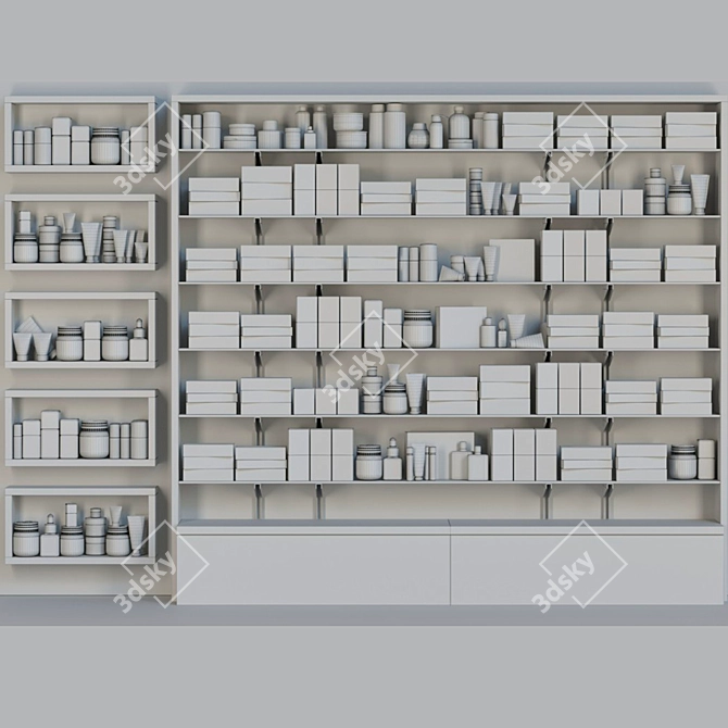 Pharmacy Essentials: Medicines, Vitamins, Shampoo & More 3D model image 2