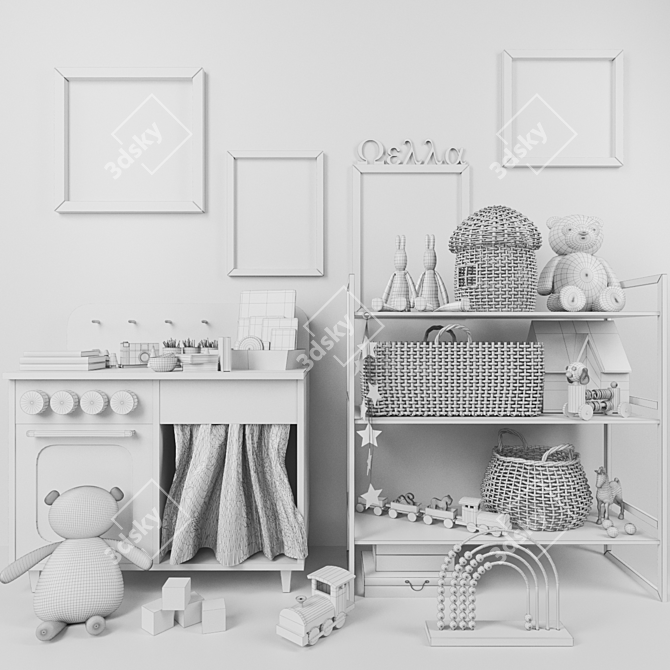 Playful Toy-Filled Kids' Room 3D model image 2