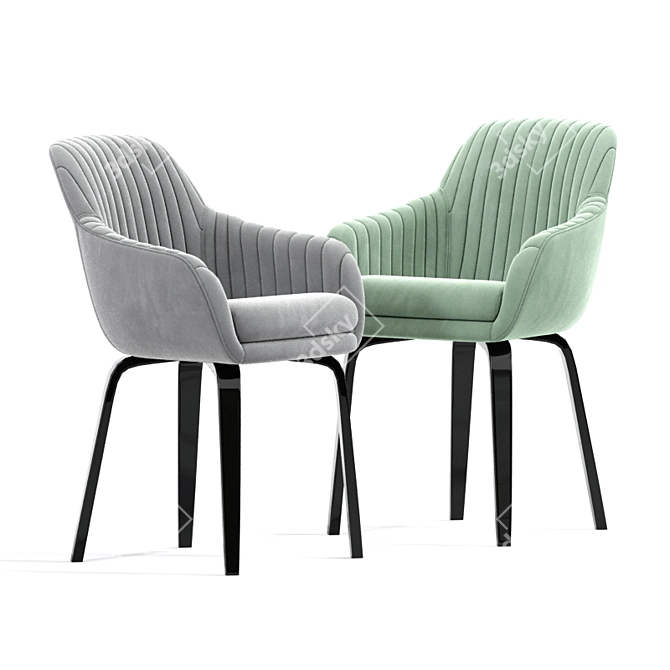 Modern Rochelle Lounge Chair 3D model image 2