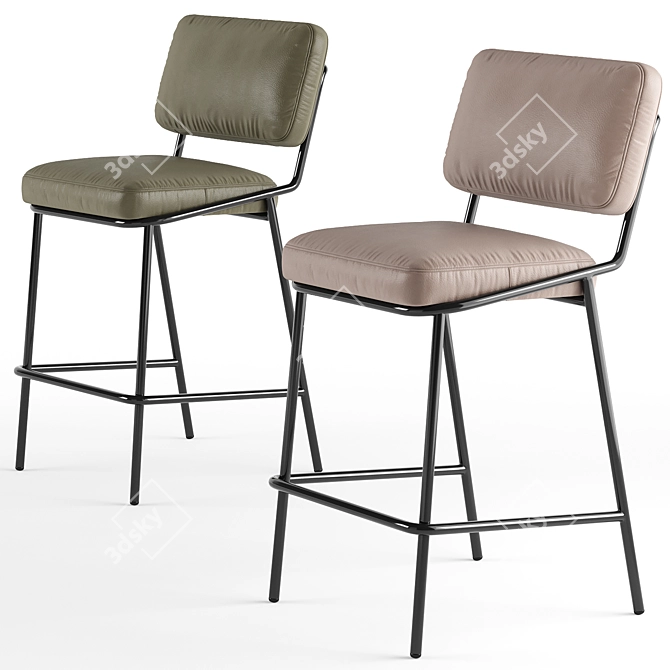 Sleek Sixty Barchair: CB2139 3D model image 3