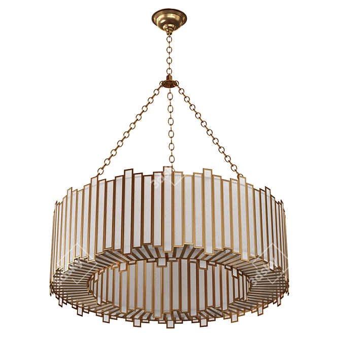 Elegant Laila Chandelier 3D model image 1