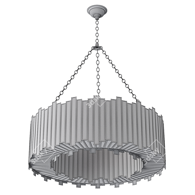 Elegant Laila Chandelier 3D model image 2