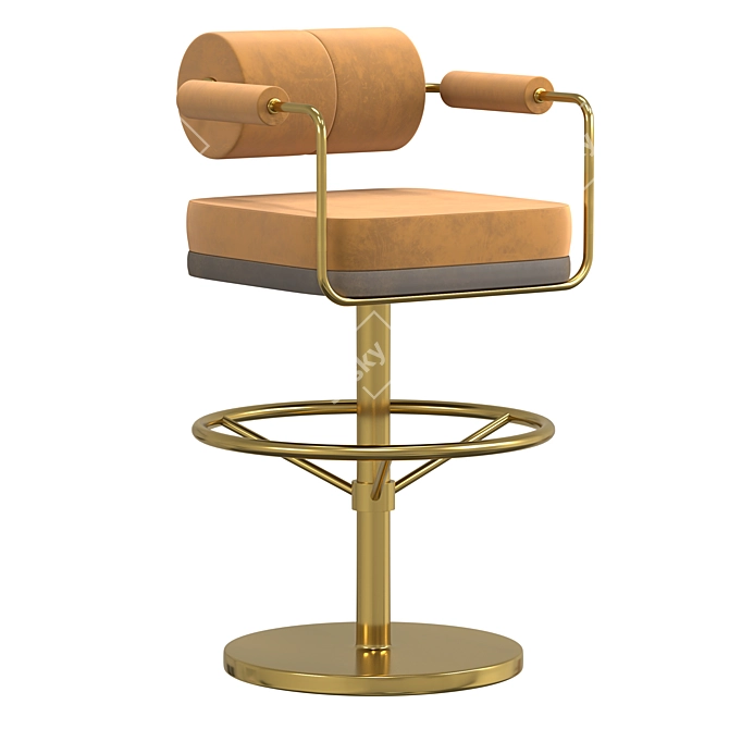 Turbo Fabric Bar Chair 3D model image 1