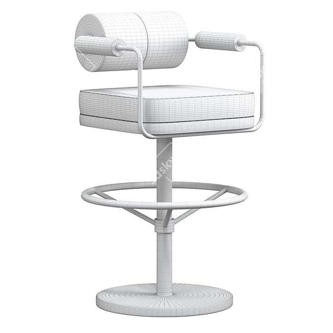 Turbo Fabric Bar Chair 3D model image 4