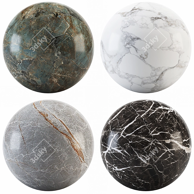 Marble Collection: Texture Variety 3D model image 1