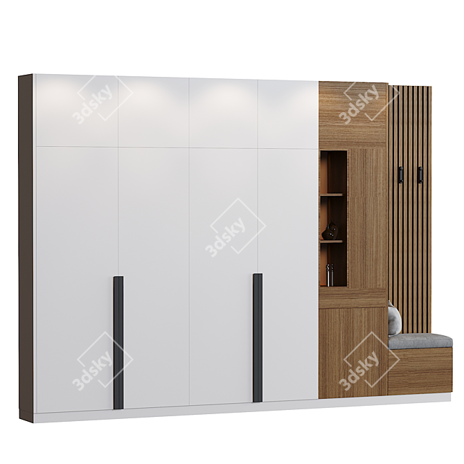 Modern Hallway Set: Sleek 16 3D model image 1