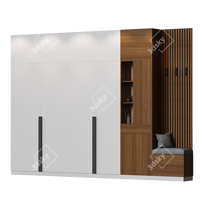 Modern Hallway Set: Sleek 16 3D model image 2