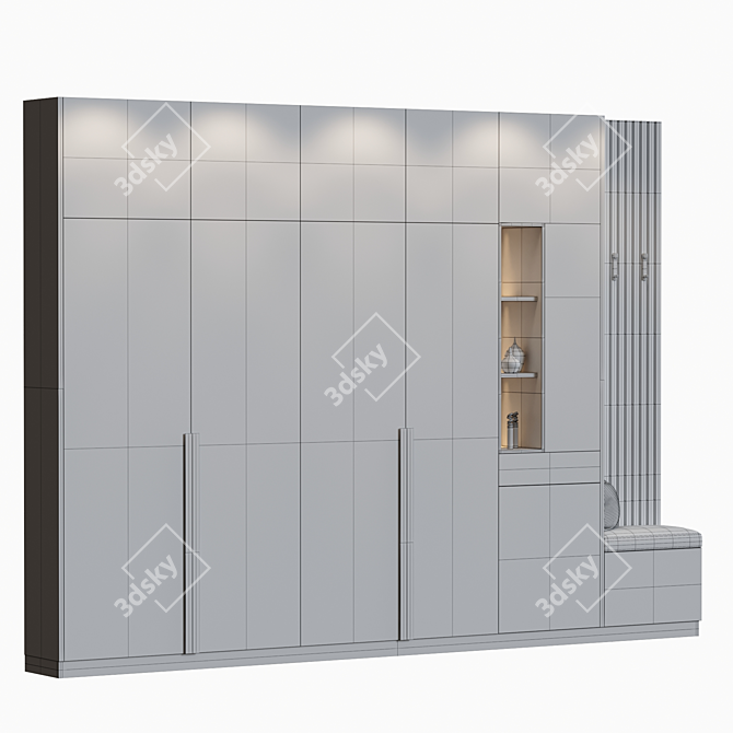 Modern Hallway Set: Sleek 16 3D model image 3