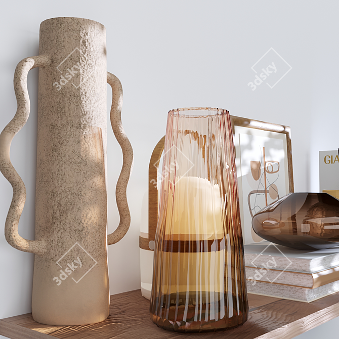 Beige Decor Set from Zara & H&M 3D model image 5