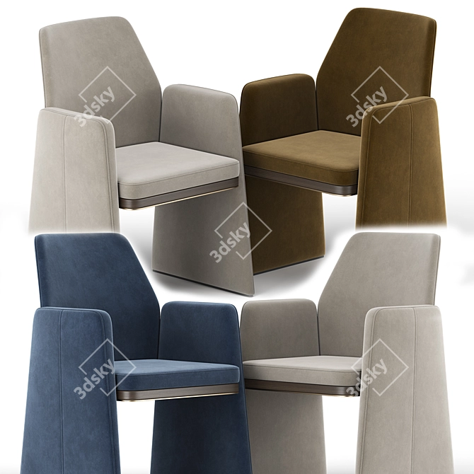Sleek and Stylish Anthony Chair 3D model image 2
