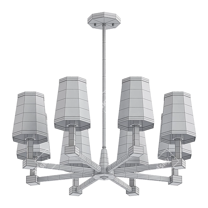 Elegant Sorrel Chandelier 3D model image 2